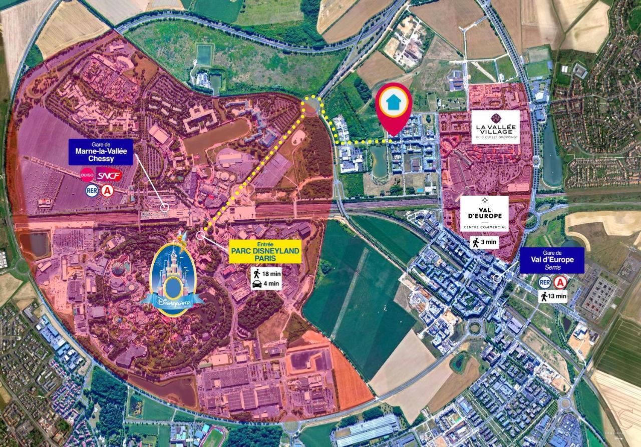 Disneyland-Paris, 8Pers, Wifi, Netflix, 2 Parkings Serris Exteriér fotografie